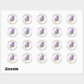 Étiquette moderne Lilac (Feuille)