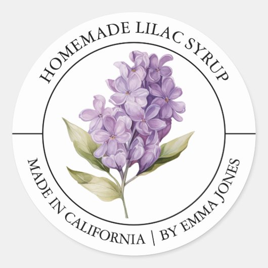 Étiquette moderne Lilac (Devant)