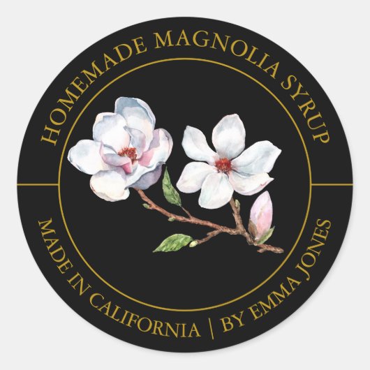 Étiquette moderne Magnolia (Devant)