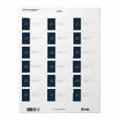 Étiquette Moderne + Mariage géométrique Adresse de retour (Feuille entière)