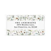 Étiquette Moderne minimaliste botanique élégant eucalyptus (Devant)