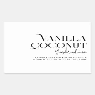 Étiquette moderne minimaliste de marque de bougie