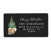 Étiquette moderne minimaliste élégant noir (Devant)