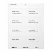 Étiquette Moderne Minimaliste Simple Blanc Professionnel (Feuille entière)