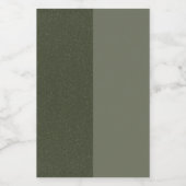 Étiquette moderne Moss Green double tonalité - Per (Étiquettes simples)