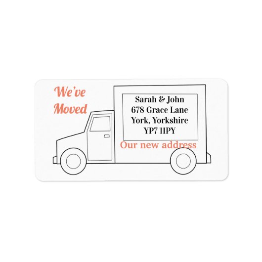 Étiquette Moderne Nouvelle mise à jour de la maison Nous avo (Devant)