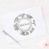 Étiquette Moderne pour Croquis au Sirop d'Érable (Enveloppe)