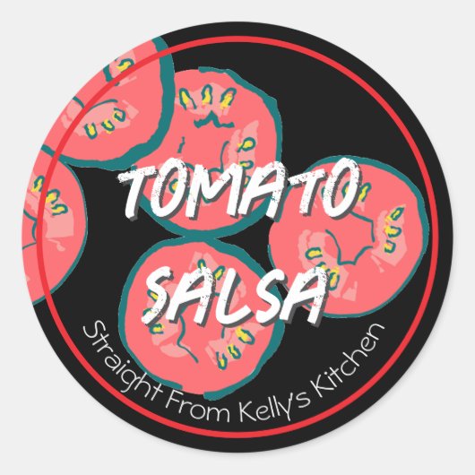 Étiquette moderne pour salsa de tomates pour entre (Devant)