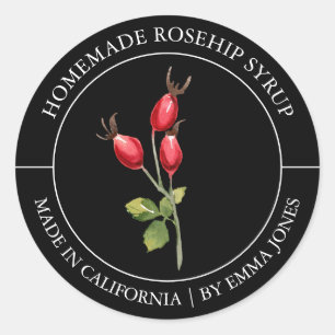 Étiquette moderne Rosehip