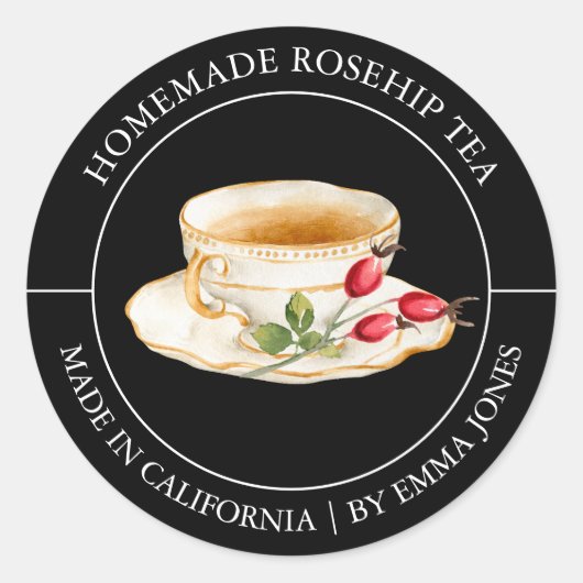 Étiquette moderne Rosehip Tea (Devant)