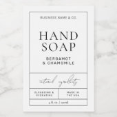Étiquette moderne simple à main pour le corps lave (Étiquettes simples)