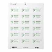 Étiquette Moderne Simple Typographie verte Adresse de Noël (Feuille entière)