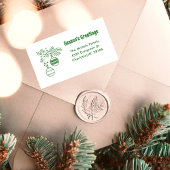 Étiquette Moderne Simple Typographie verte Adresse de Noël
