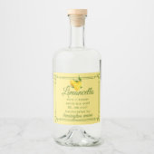 Étiquette moderne tendance Limoncello pour petite  (Devant)