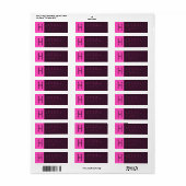 Étiquette Moderne unique | Pink & Deep Purple Adresse de ret (Feuille entière)