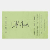 Étiquette moderne vert rustique (Devant)