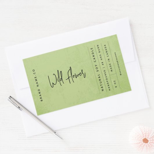 Étiquette moderne vert rustique (Enveloppe)