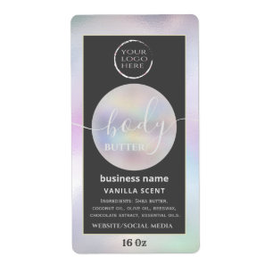 Étiquette Modernisez votre logo cadran holographique corps b