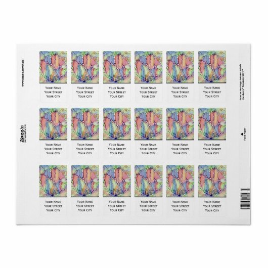 Étiquette Modes de vie - Art neurographique Motif 1 (Feuille entière)