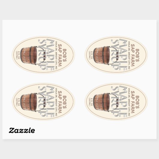 Étiquette modifiable du saut de sirop d'érable (Feuille)