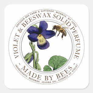 Étiquette modifiable réaliste Bee et Violet Lip Gl