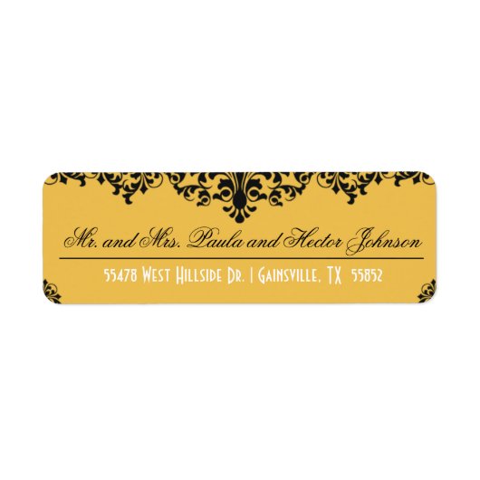 Étiquette Modifier l'étiquette d'adresse de retour couleur A (Devant)