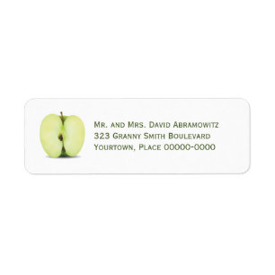 Étiquette Moitié d'adresse de retour verte d'Apple