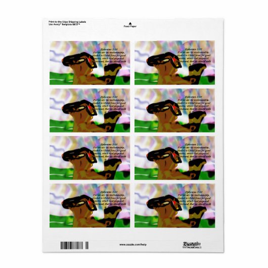 Étiquette Mon ami (Feuille entière)