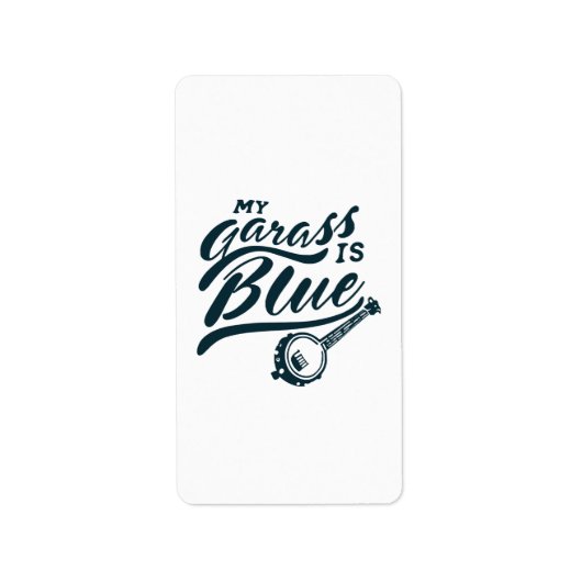 Étiquette Mon banjo est bleu (Devant)