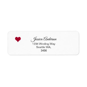 Étiquette Mon coeur rouge vous aime plus
