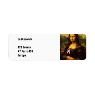 Étiquette Mona Lisa Au Ruban Rose