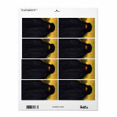 Étiquette Mona Lisa cachée derrière la burqa (Feuille entière)