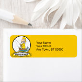 ÉTIQUETTE MONDE LE PLUS GRAND PÊCHEUR CARTOON HOMME (En situation)