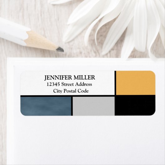 Étiquette Mondrian inspiré (En situation)