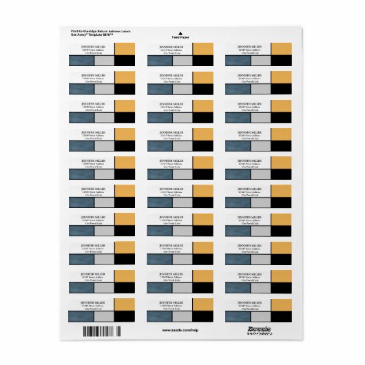 Étiquette Mondrian inspiré (Feuille entière)