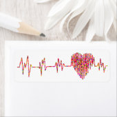 Étiquette Moniteur cardiaque ; EKG coloré (En situation)