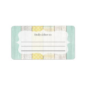 Étiquette Monnaie Chalet Jaune Bois Rustique Grande Écriture (Devant)