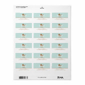 Étiquette Monnaie En vichy Motif et transport bébé (Feuille entière)