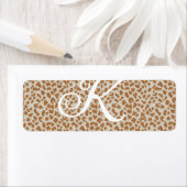 Étiquette Monogram panther skin light brown pattern name let (En situation)
