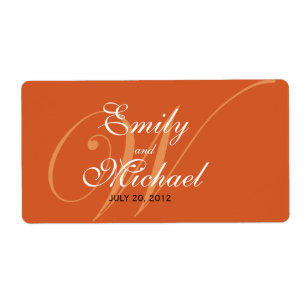 Étiquette Monogram Wedding Labels -Spice