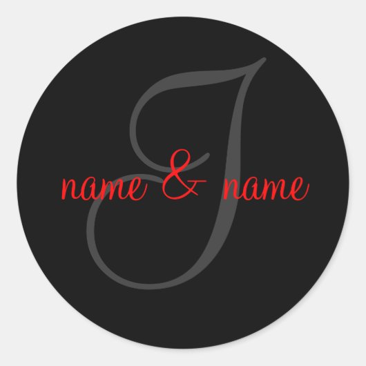 Étiquette monogramme (Devant)