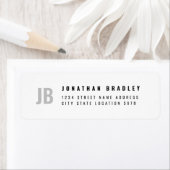 Étiquette Monogramme à deux lettres Adresse de typographie s (En situation)