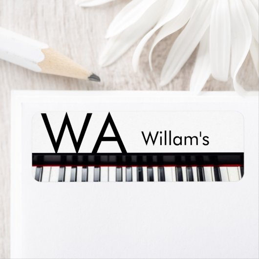 Étiquette Monogramme ajouter le nom de la lettre initiale te (En situation)