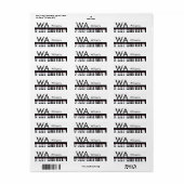 Étiquette Monogramme ajouter le nom de la lettre initiale te (Feuille entière)