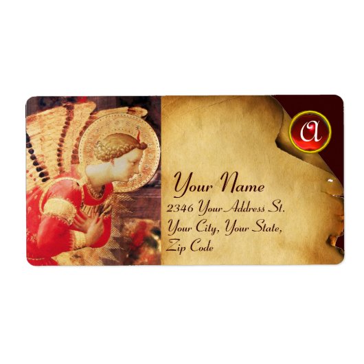 ÉTIQUETTE MONOGRAMME ARCHANGEL GABRIEL (Devant)