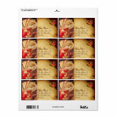 ÉTIQUETTE MONOGRAMME ARCHANGEL GABRIEL (Feuille entière)