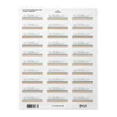 Étiquette Monogramme Bandes Rétro Chic  (Feuille entière)
