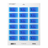 Étiquette Monogramme Bluebird Initiale B Personnalisé (Feuille entière)