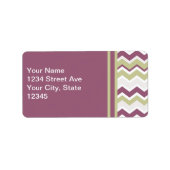 Étiquette Monogramme Chevron Brick (Devant)