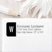 Étiquette Monogramme classique / Adresse de retour initiale (En situation)